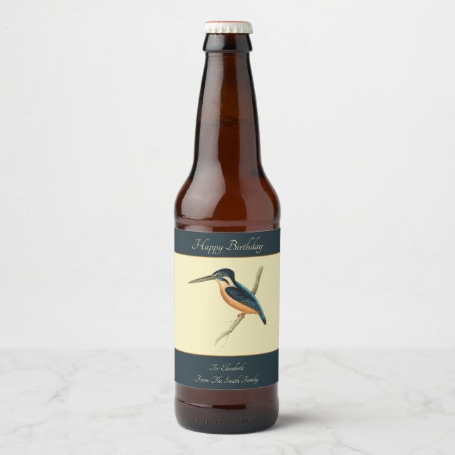 Asiatischer Kingfisher Bierflaschenetikett (Vorderseite)