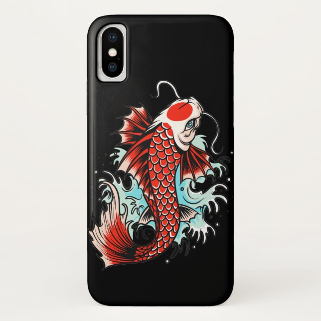 Asiatischer Koi-Fischteich Chinesischer Wasserwach Case-Mate iPhone Hülle (Rückseite)