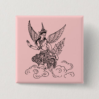 ASIATISCHER KUNST-ENGELS-KNOPF BUTTON