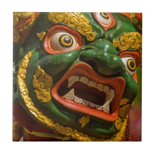Asiatischer Masketball Fliese (Vorderseite)