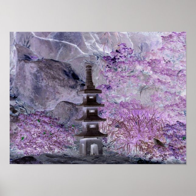 Asiatischer Negativturm Poster (Vorne)