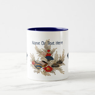 Asiatischer Ozean Deco Zweifarbige Tasse