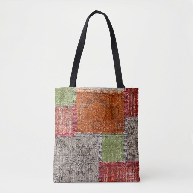 Asiatischer Patchwork-Teppich, Istanbul-Detail (Vorderseite)