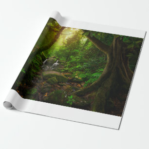 Asiatischer Regenwalddschungel, Boden, Amazon, Asi Geschenkpapier