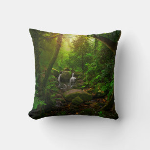Asiatischer Regenwalddschungel, Boden, Amazon, Asi Kissen
