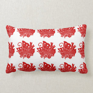 Asiatischer Schmetterlings-Japaner Kamon Entwurf Lendenkissen