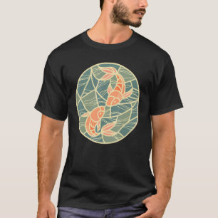 Asiatischer Stil Yin Yang Koi Fisch T-Shirt