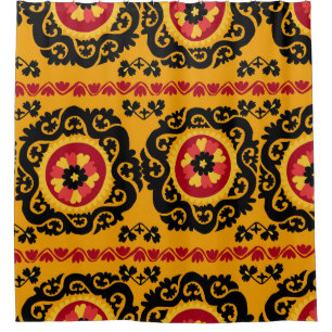 Asiatischer Teppich Suzanne: Traditionelle Sticker Duschvorhang