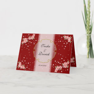 Asiatisches Design Chinesische Hochzeitskarte Einladung