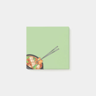 Asiatisches Essen 9 Haftnotizen Post-it Klebezettel