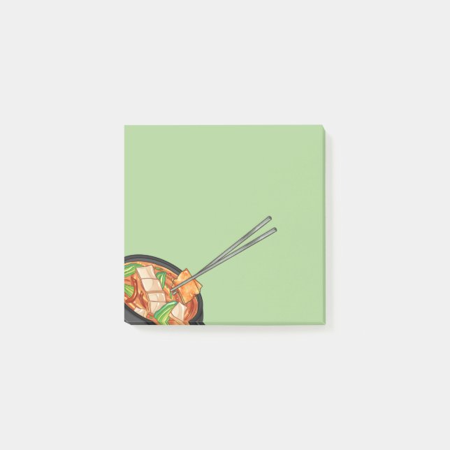 Asiatisches Essen 9 Haftnotizen Post-it Klebezettel (Vorderseite)