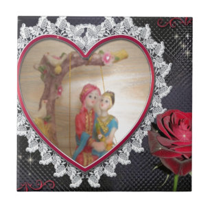 Asiatisches Hochzeitskaffee zum Heart Swing Art Pr Fliese