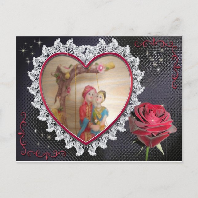 Asiatisches Hochzeitskaffee zum Heart Swing Art Pr Postkarte (Vorderseite)