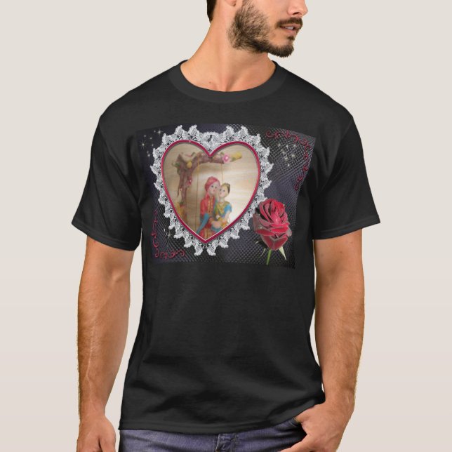 Asiatisches Hochzeitskaffee zum Heart Swing Art Pr T-Shirt (Vorderseite)