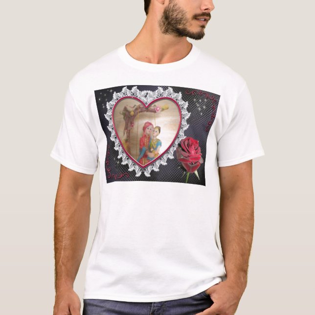 Asiatisches Hochzeitskaffee zum Heart Swing Art Pr T-Shirt (Vorderseite)