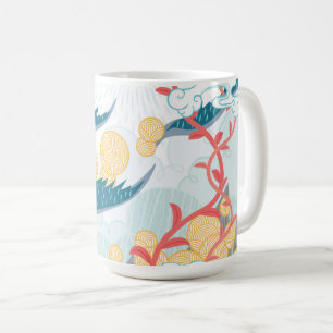Asiatisches inspiriertes Natur-Muster Kaffeetasse