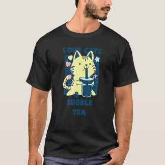 Asiatisches Japanisches Essen Katze Haustier Herz  T-Shirt