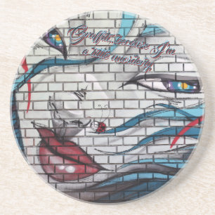 Asiatisches Mädchen Graffiti  Getränkeuntersetzer