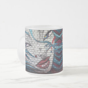 Asiatisches Mädchen Graffiti Mattglastasse