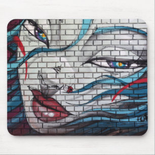 Asiatisches Mädchen Graffiti Mousepad