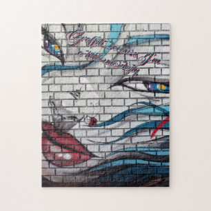 Asiatisches Mädchen Graffiti Puzzle