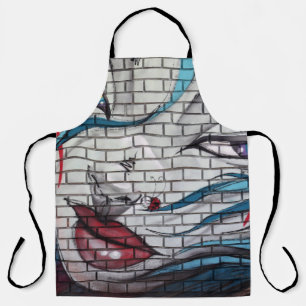 Asiatisches Mädchen Graffiti Schürze