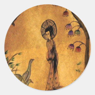 Asiatisches Mädchen ~ Sticker Japanisch Chinesisch