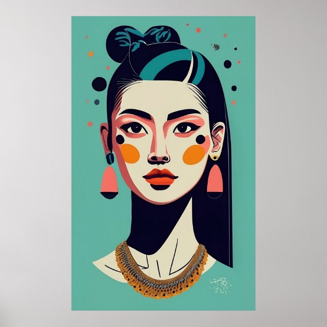 asiatisches Modell Poster (Vorne)