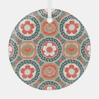 Asiatisches Motiv: Elegantes geometrisches Design Ornament Aus Glas