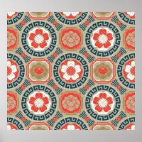 Asiatisches Motiv: Elegantes geometrisches Design