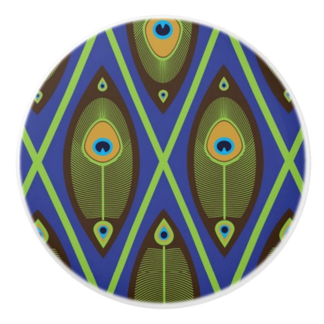 Asiatisches Muster Keramikknauf (Vorderseite)