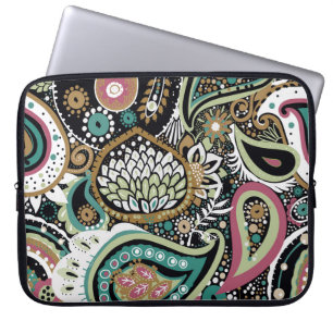 Asiatisches Paisley: modernes nahtloses Design. Laptopschutzhülle