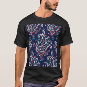 Asiatisches Paisley: Traditionelles nahtloses Desi T-Shirt