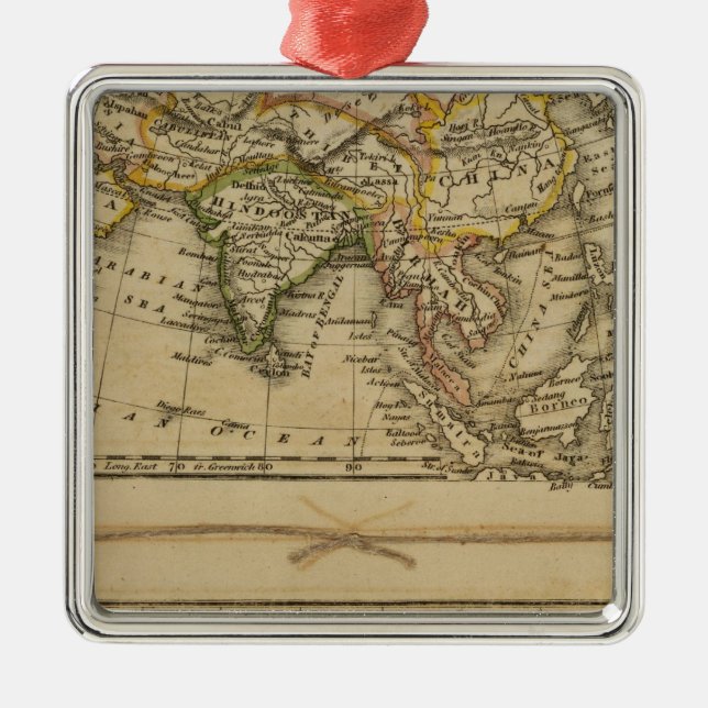 Asien, Afrika Silbernes Ornament (Vorne)