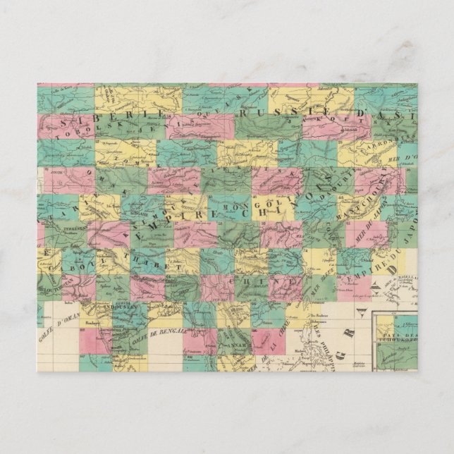 Asien-Assemblykarte Postkarte (Vorderseite)