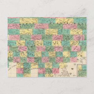 Asien-Assemblykarte Postkarte