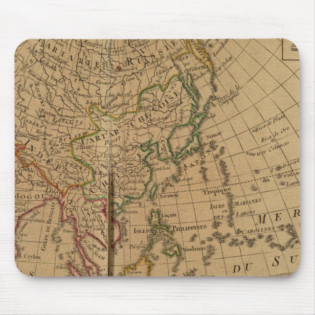 Asien-Atlas-Karte Mousepad (Vorne)