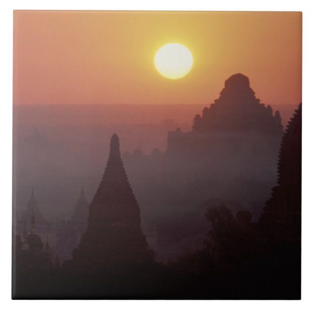 Asien, Birma (Myanmar), Heide (Bagan) Der Tempel Fliese (Vorderseite)