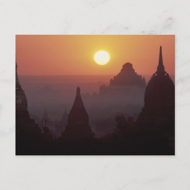 Asien, Birma, (Myanmar), Heide (Bagan) Der Tempel Postkarte (Vorderseite)