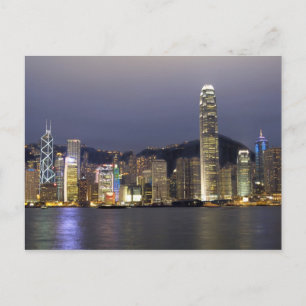 Asien, China, Hong Kong, Stadt Skyline und 2 Postkarte