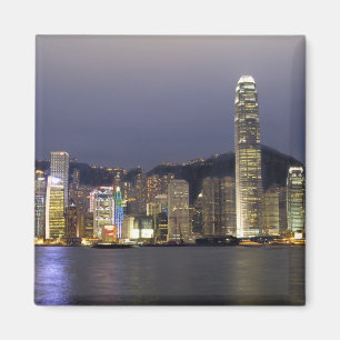 Asien, China, Hongkong, City Skyline und 2 Magnet