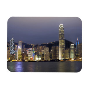 Asien, China, Hongkong, City Skyline und 2 Magnet