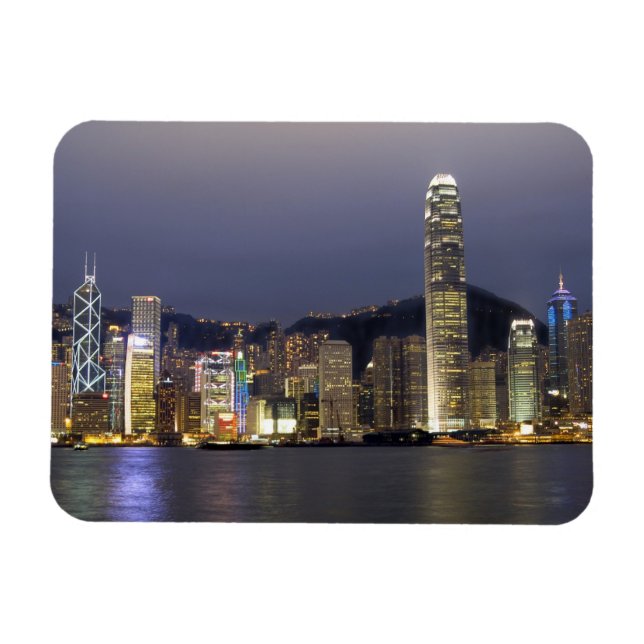 Asien, China, Hongkong, City Skyline und 2 Magnet (Horizontal)