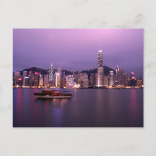 Asien, China, Hongkong, City Skyline und Postkarte