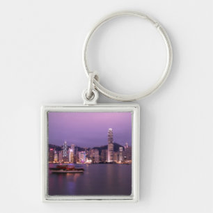 Asien, China, Hongkong, City-Skyline und Schlüsselanhänger