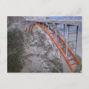 Asien, China, Yangtse River. Zigui an Men Tian Postkarte