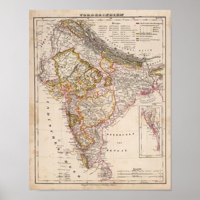 Asien, Indien, Bangladesh Poster (Vorne)