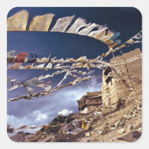 Asien, Indien, Ladakh, Leh. Bekannt als wenig Quadratischer Aufkleber