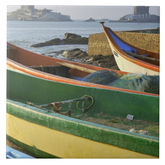 Asien, Indien, Tamil Nadu, Kanniyakumari Fliese (Vorderseite)