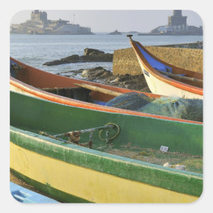 Asien, Indien, Tamil Nadu, Kanniyakumari Quadratischer Aufkleber